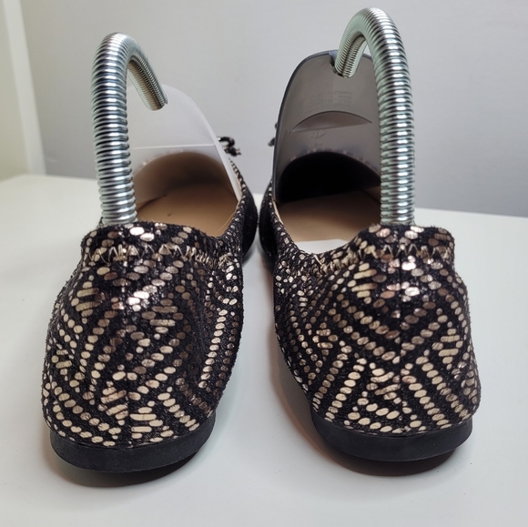 Cato Black and Metallic Gold Ballet Flats Size Women's 8 NEW - Picture 5 of 11